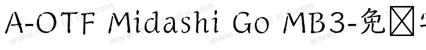 A-OTF Midashi Go MB3字体转换